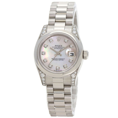 ROLEX DATEJUST 10P Diamond Watches 179296NG Platinum/PT Ladies