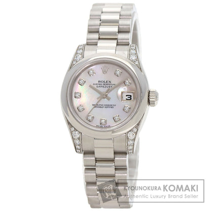 ROLEX DATEJUST 10P Diamond Watches 179296NG Platinum/PT Ladies