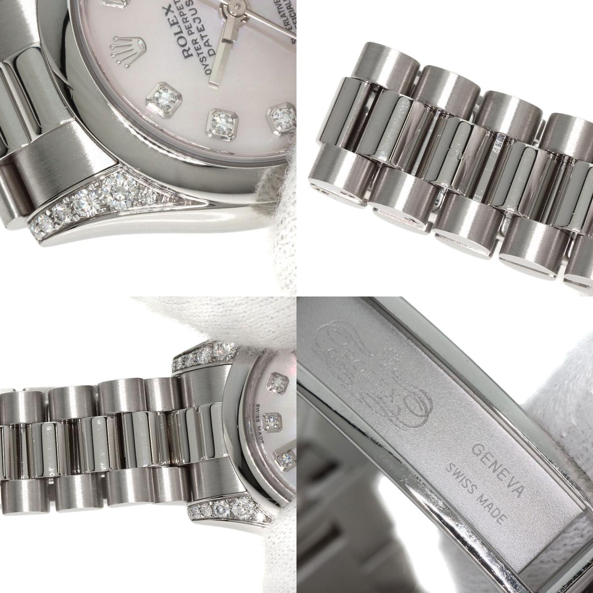 ROLEX DATEJUST 10P Diamond Watches 179296NG Platinum/PT Ladies