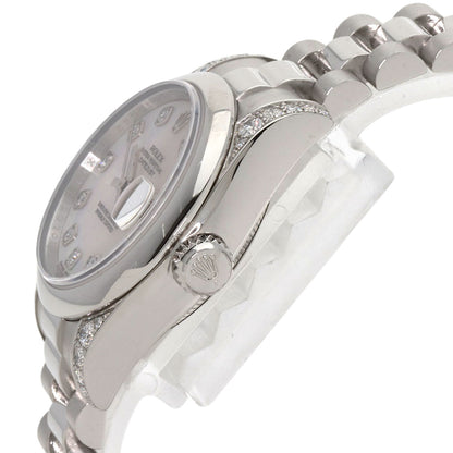 ROLEX DATEJUST 10P Diamond Watches 179296NG Platinum/PT Ladies