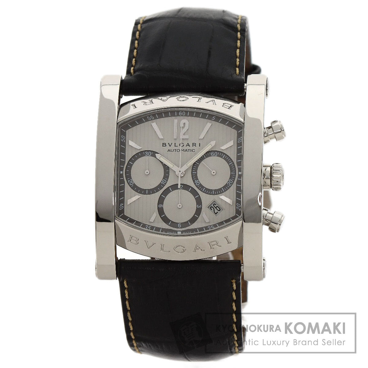 BVLGARI Assioma Japan Limited Watches AA48SCH Stainless Steel/Leather mens