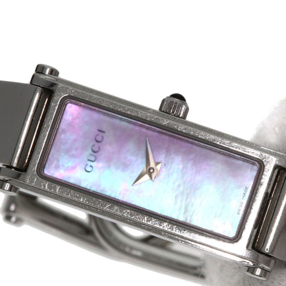 GUCCI Square Face Bangle with Pink Shell Watches 1500L Stainless Steel/Stainless Steel Ladies