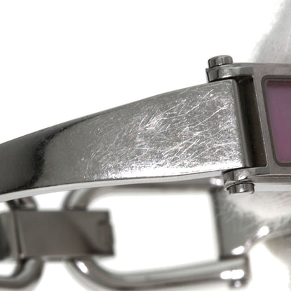 GUCCI Square Face Bangle with Pink Shell Watches 1500L Stainless Steel/Stainless Steel Ladies