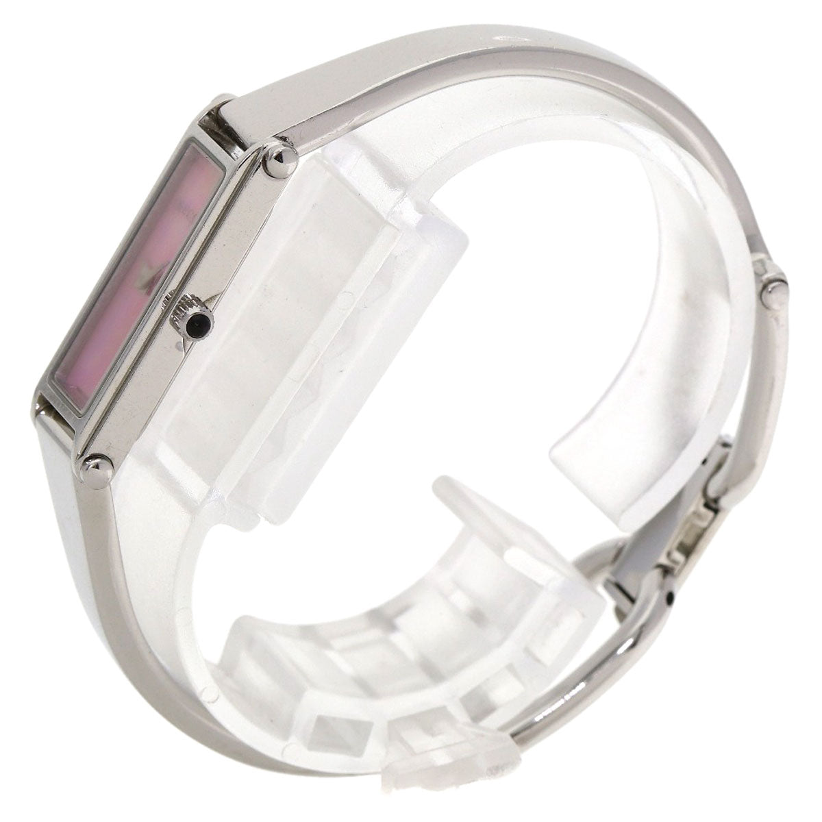 GUCCI Square Face Bangle with Pink Shell Watches 1500L Stainless Steel/Stainless Steel Ladies