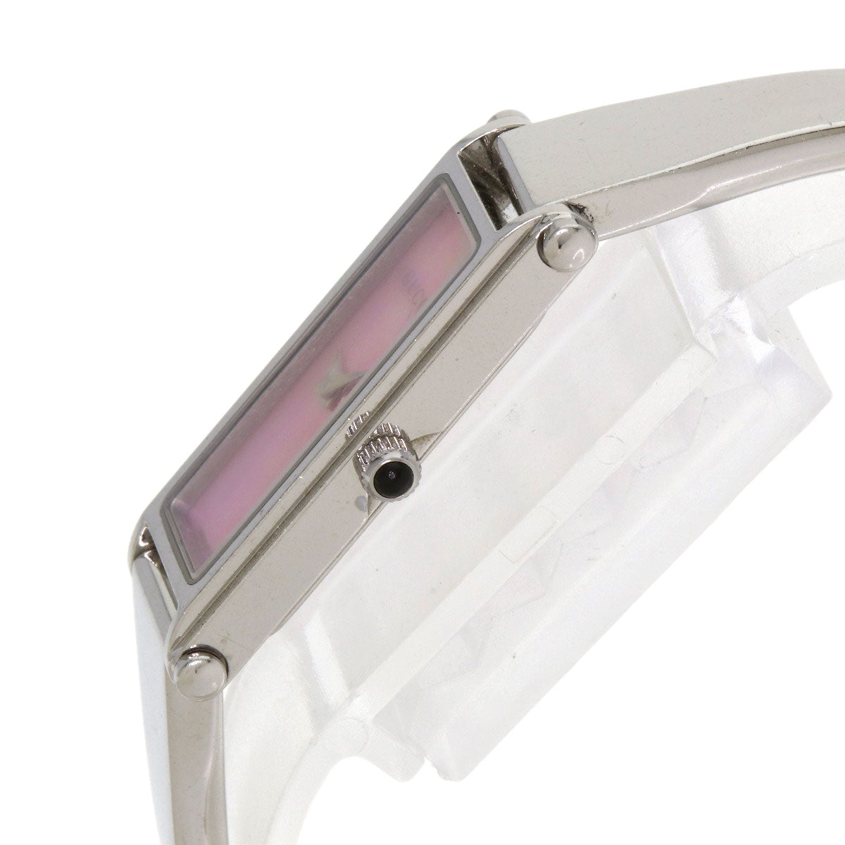 GUCCI Square Face Bangle with Pink Shell Watches 1500L Stainless Steel/Stainless Steel Ladies