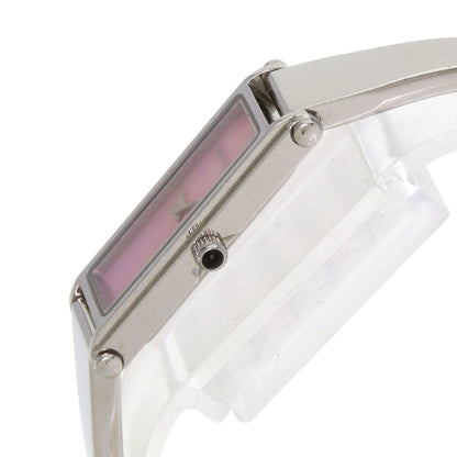 GUCCI Square Face Bangle with Pink Shell Watches 1500L Stainless Steel/Stainless Steel Ladies