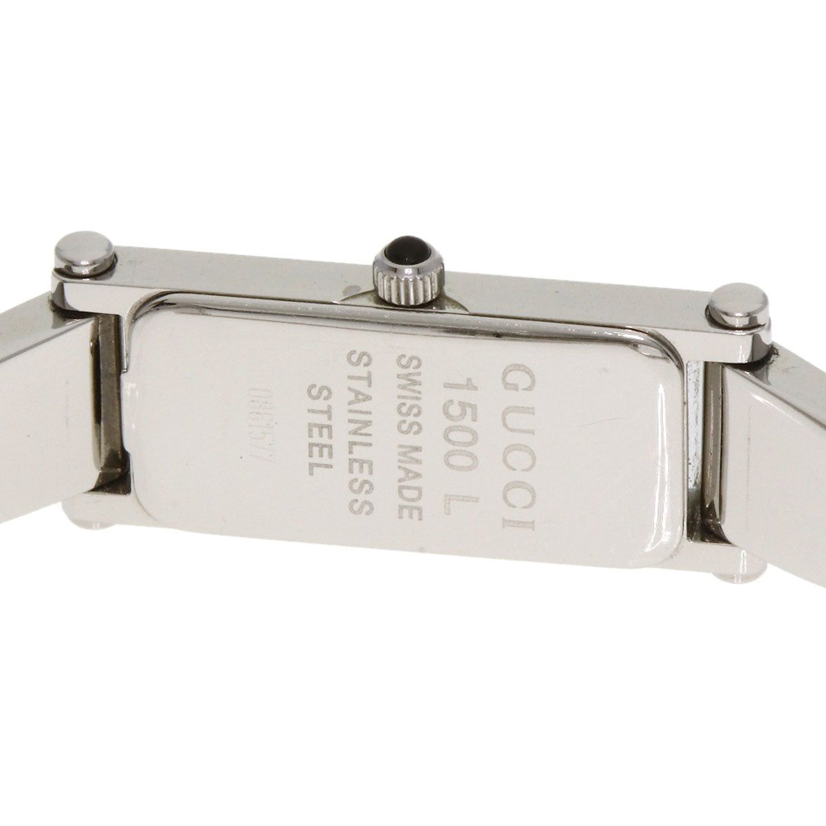 GUCCI Square Face Bangle with Pink Shell Watches 1500L Stainless Steel/Stainless Steel Ladies