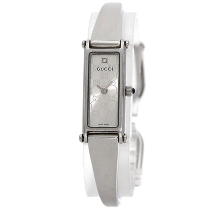 GUCCI GG square face bangle Watches 1500L Stainless Steel/Stainless Steel Ladies