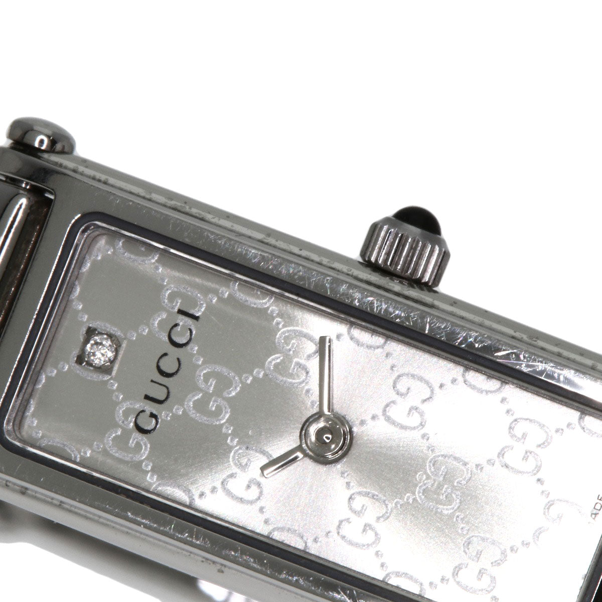 GUCCI GG square face bangle Watches 1500L Stainless Steel/Stainless Steel Ladies