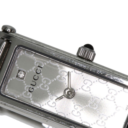 GUCCI GG square face bangle Watches 1500L Stainless Steel/Stainless Steel Ladies