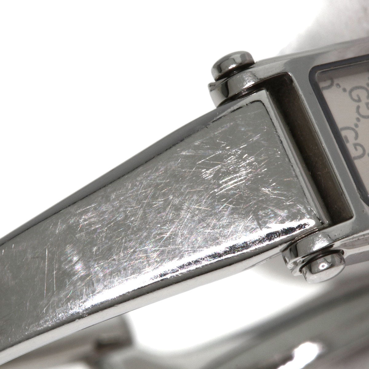 GUCCI GG square face bangle Watches 1500L Stainless Steel/Stainless Steel Ladies