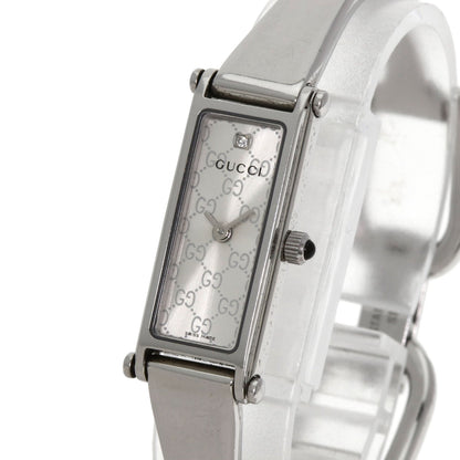 GUCCI GG square face bangle Watches 1500L Stainless Steel/Stainless Steel Ladies