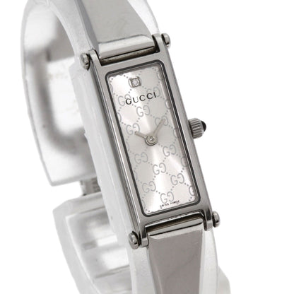 GUCCI GG square face bangle Watches 1500L Stainless Steel/Stainless Steel Ladies