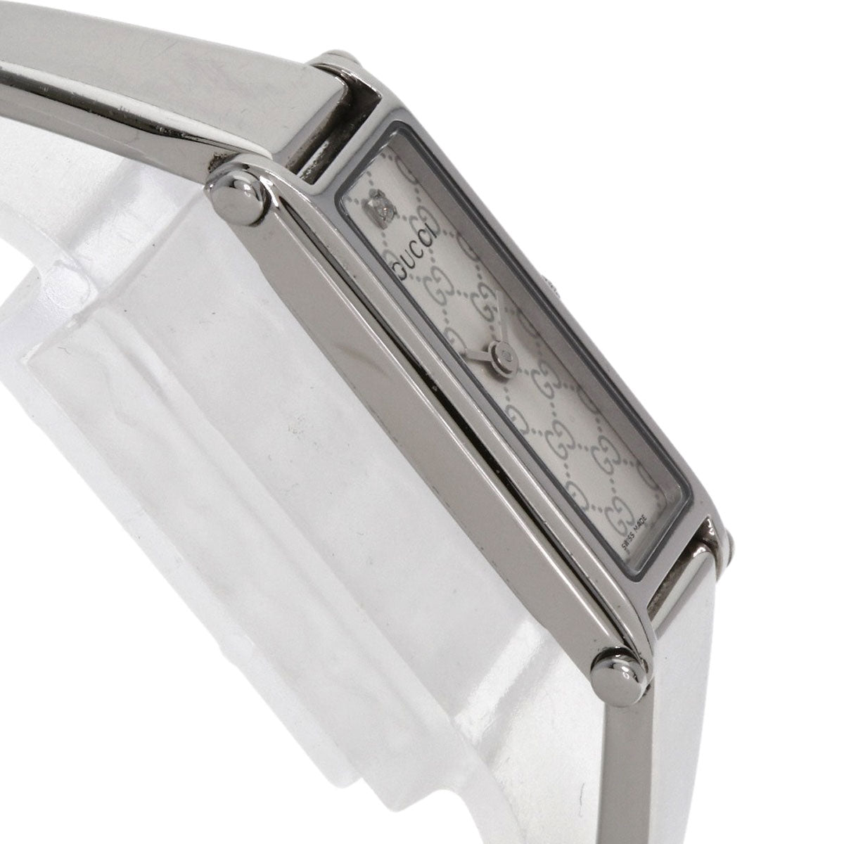 GUCCI GG square face bangle Watches 1500L Stainless Steel/Stainless Steel Ladies