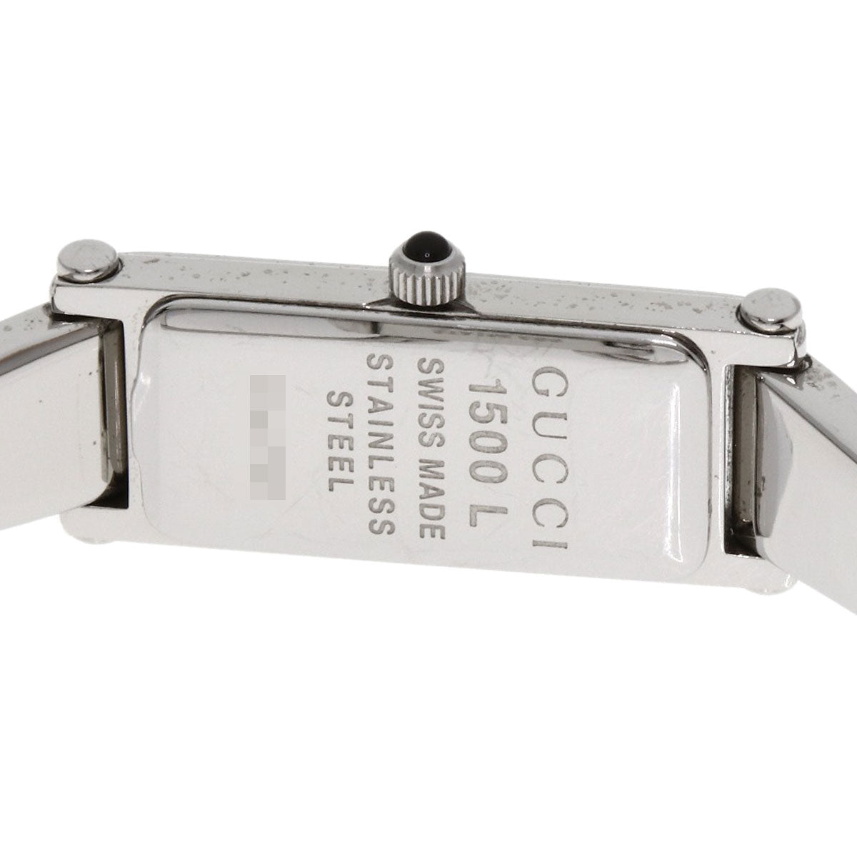 GUCCI GG square face bangle Watches 1500L Stainless Steel/Stainless Steel Ladies