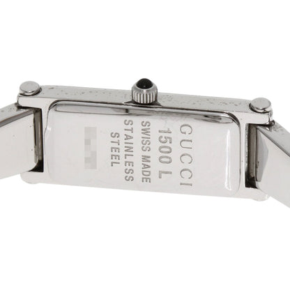 GUCCI GG square face bangle Watches 1500L Stainless Steel/Stainless Steel Ladies