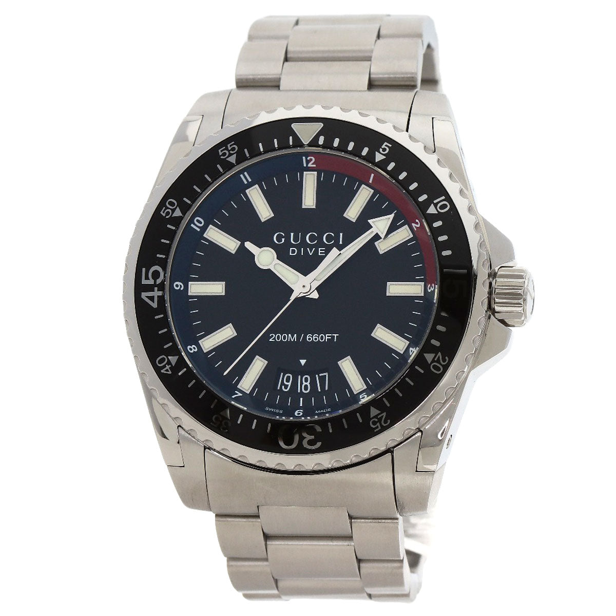 GUCCI Dive DIVE Watches YA136.2 Stainless Steel/Stainless Steel mens