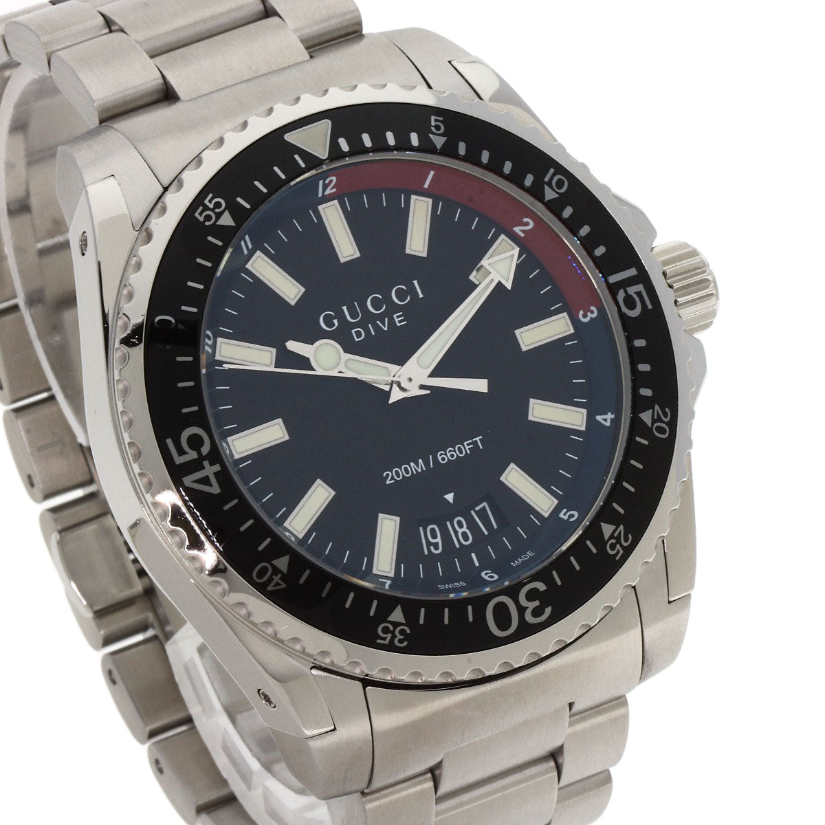 GUCCI Dive DIVE Watches YA136.2 Stainless Steel/Stainless Steel mens