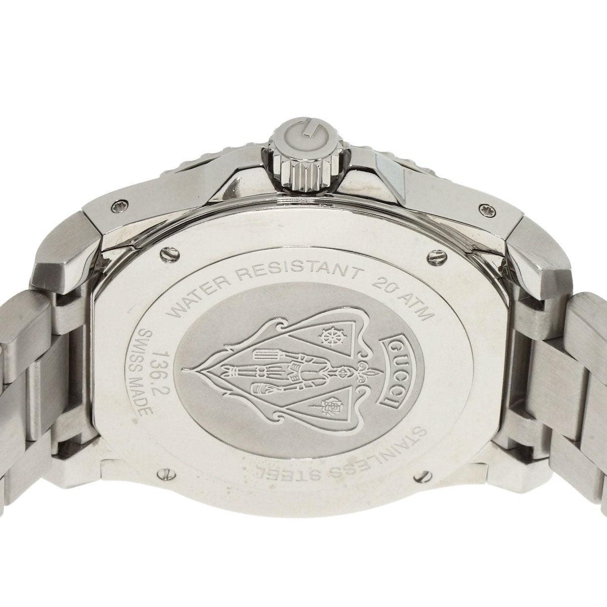 GUCCI Dive DIVE Watches YA136.2 Stainless Steel/Stainless Steel mens