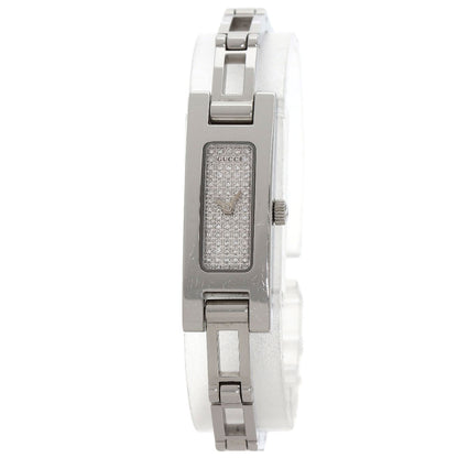 GUCCI Square face dial Diamond Watches 3900L Stainless Steel/Stainless Steel Ladies