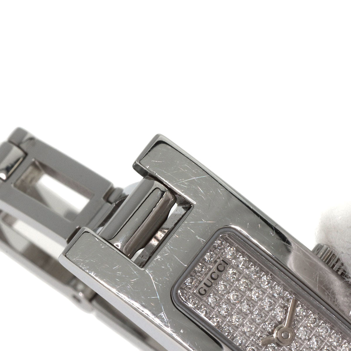 GUCCI Square face dial Diamond Watches 3900L Stainless Steel/Stainless Steel Ladies