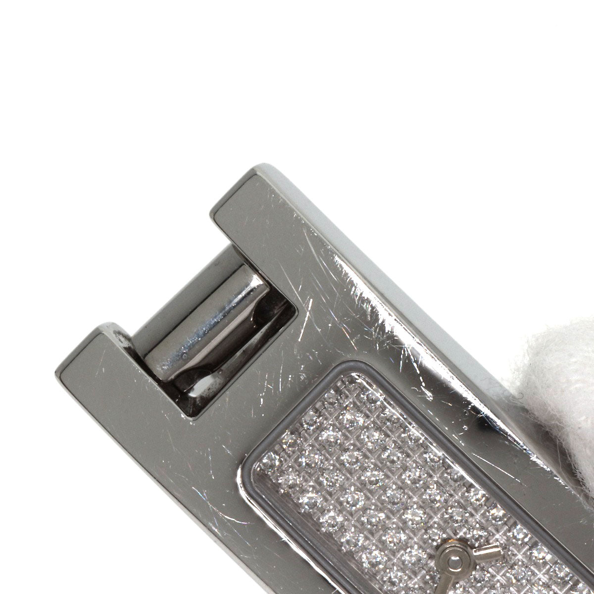 GUCCI Square face dial Diamond Watches 3900L Stainless Steel/Stainless Steel Ladies