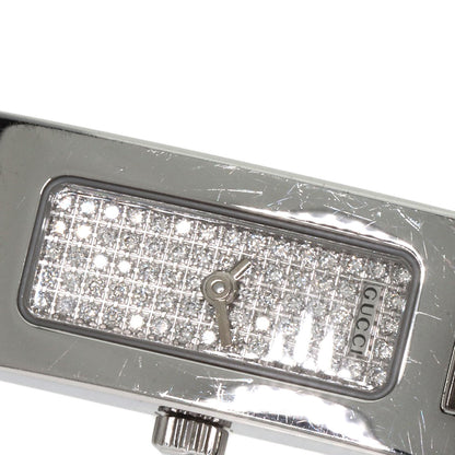 GUCCI Square face dial Diamond Watches 3900L Stainless Steel/Stainless Steel Ladies