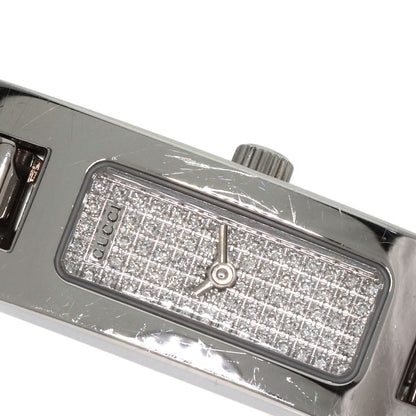 GUCCI Square face dial Diamond Watches 3900L Stainless Steel/Stainless Steel Ladies