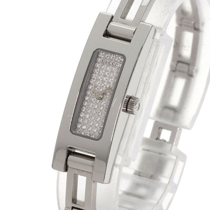 GUCCI Square face dial Diamond Watches 3900L Stainless Steel/Stainless Steel Ladies
