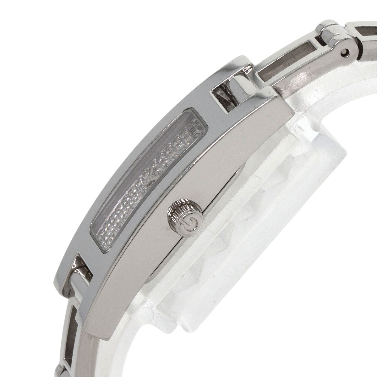 GUCCI Square face dial Diamond Watches 3900L Stainless Steel/Stainless Steel Ladies