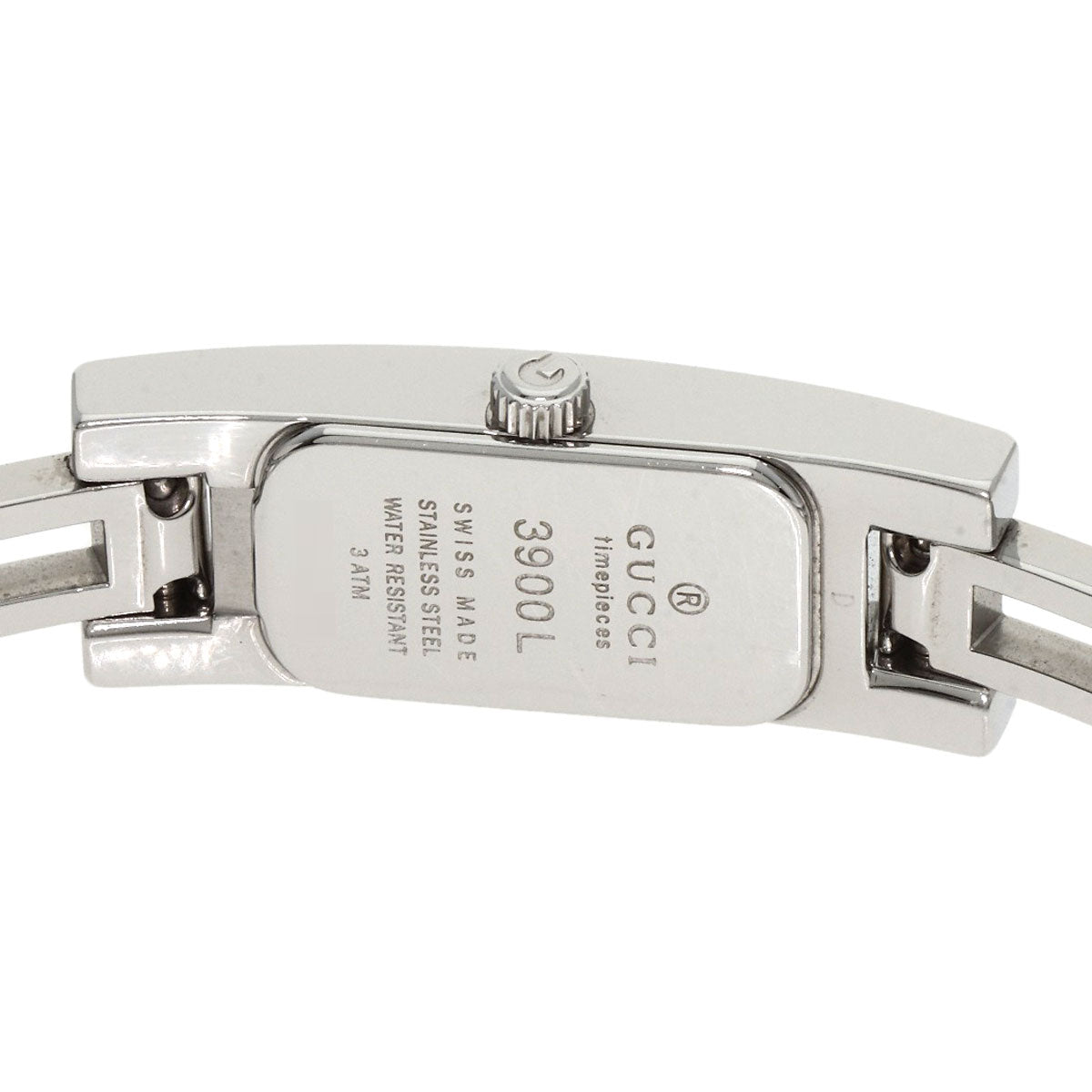 GUCCI Square face dial Diamond Watches 3900L Stainless Steel/Stainless Steel Ladies