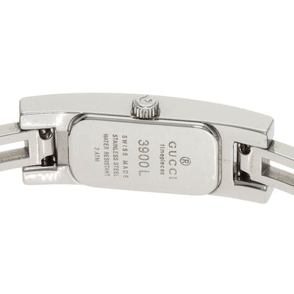GUCCI Square face dial Diamond Watches 3900L Stainless Steel/Stainless Steel Ladies