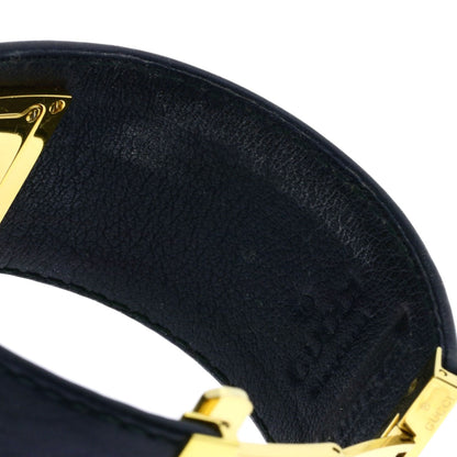 GUCCI Square face Watches 7800L Gold Plated/Leather Ladies