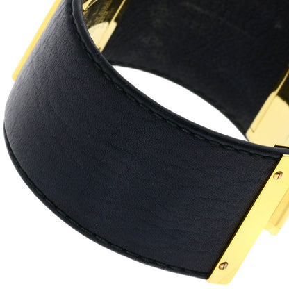 GUCCI Square face Watches 7800L Gold Plated/Leather Ladies