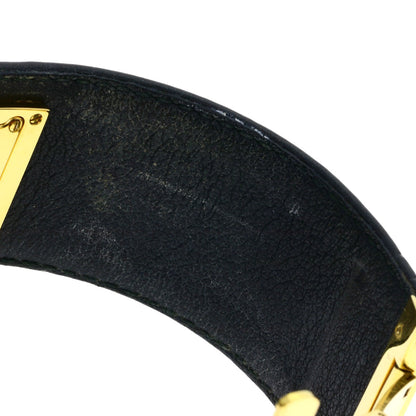 GUCCI Square face Watches 7800L Gold Plated/Leather Ladies