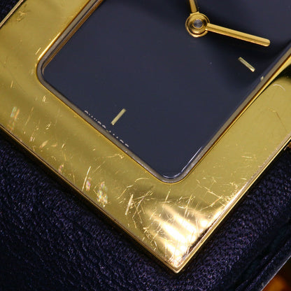 GUCCI Square face Watches 7800L Gold Plated/Leather Ladies