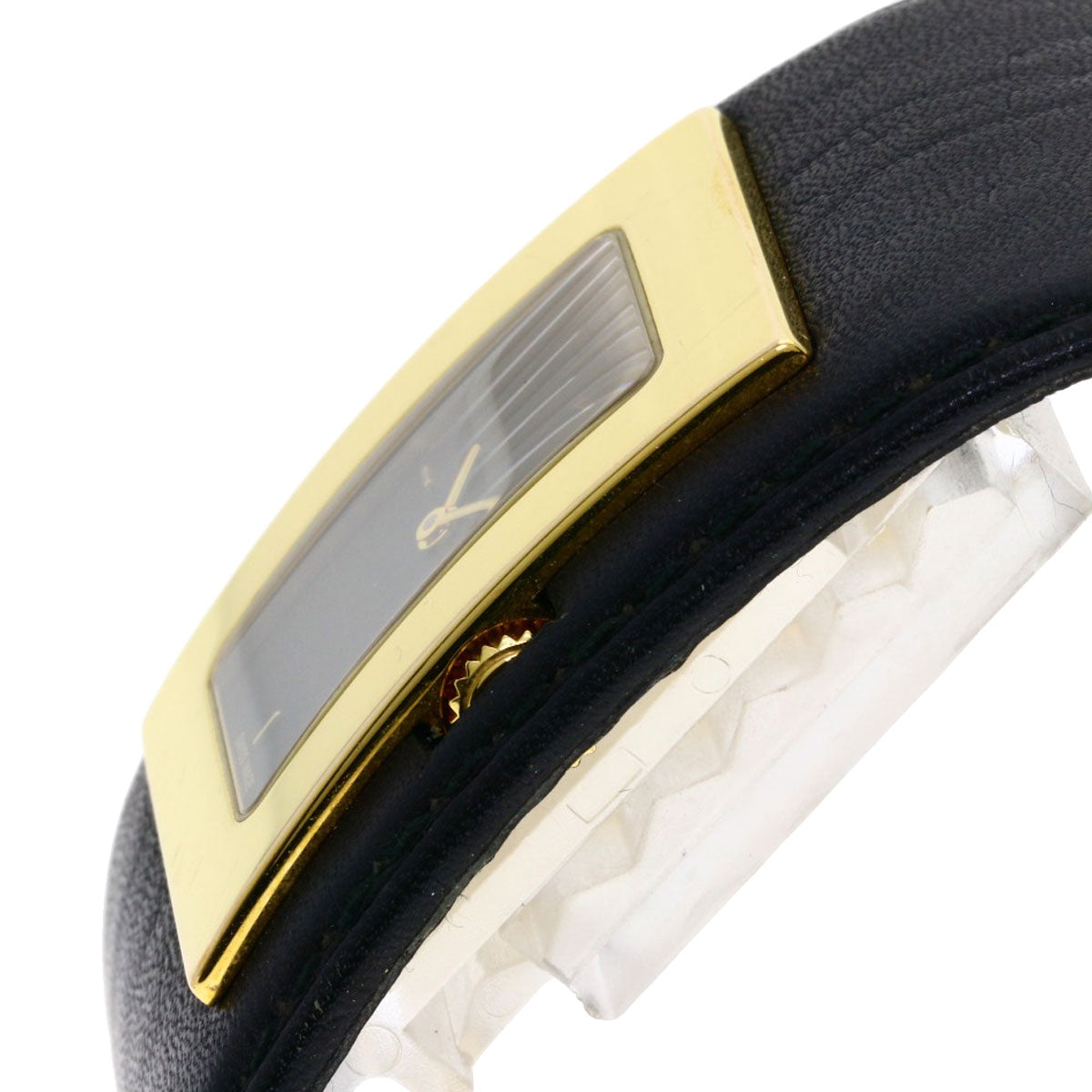 GUCCI Square face Watches 7800L Gold Plated/Leather Ladies