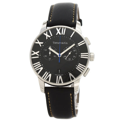 TIFFANY&Co. Atlas Dome Chronograph Watches Stainless Steel/Leather mens