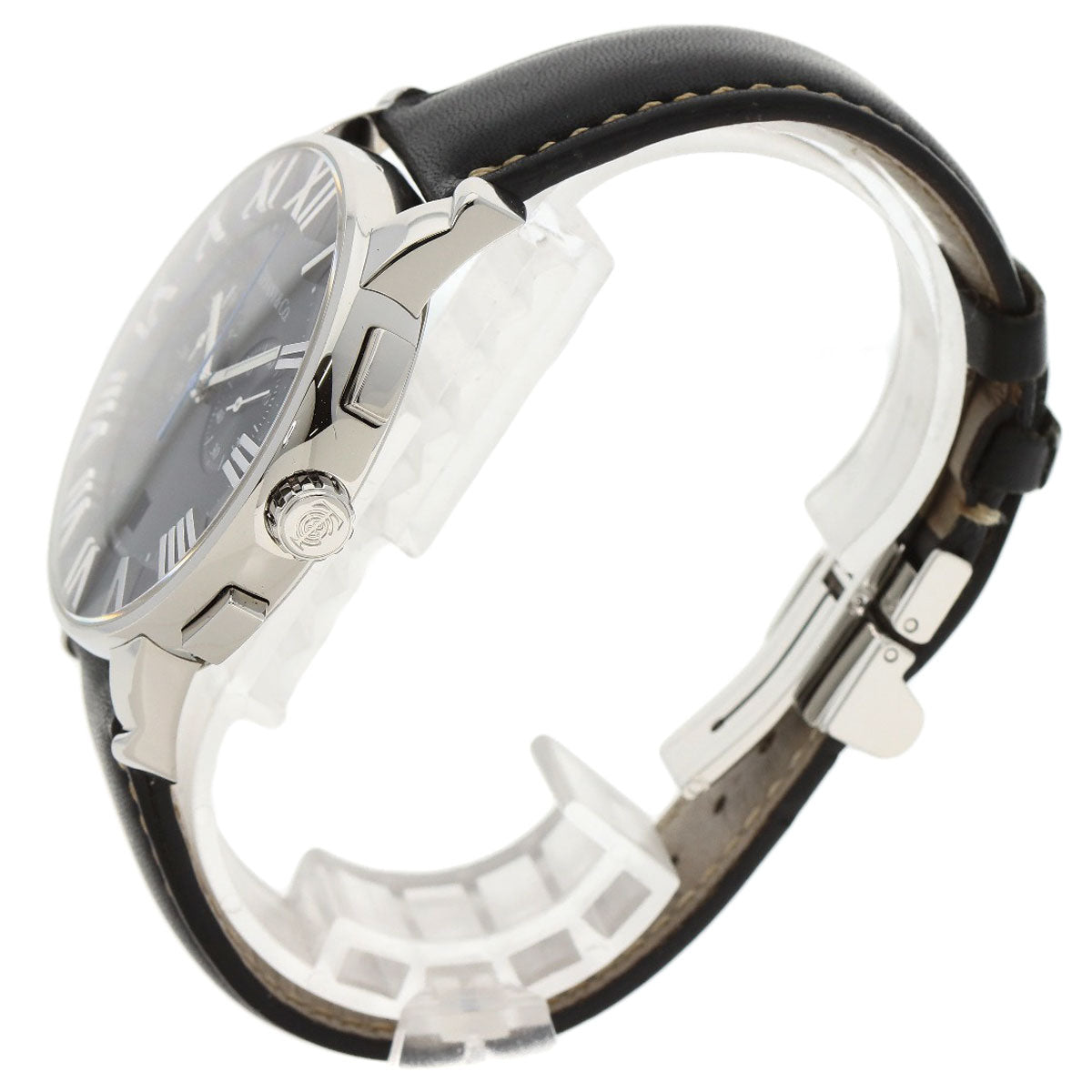 TIFFANY&Co. Atlas Dome Chronograph Watches Stainless Steel/Leather mens