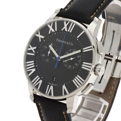 TIFFANY&Co. Atlas Dome Chronograph Watches Stainless Steel/Leather mens