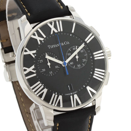 TIFFANY&Co. Atlas Dome Chronograph Watches Stainless Steel/Leather mens