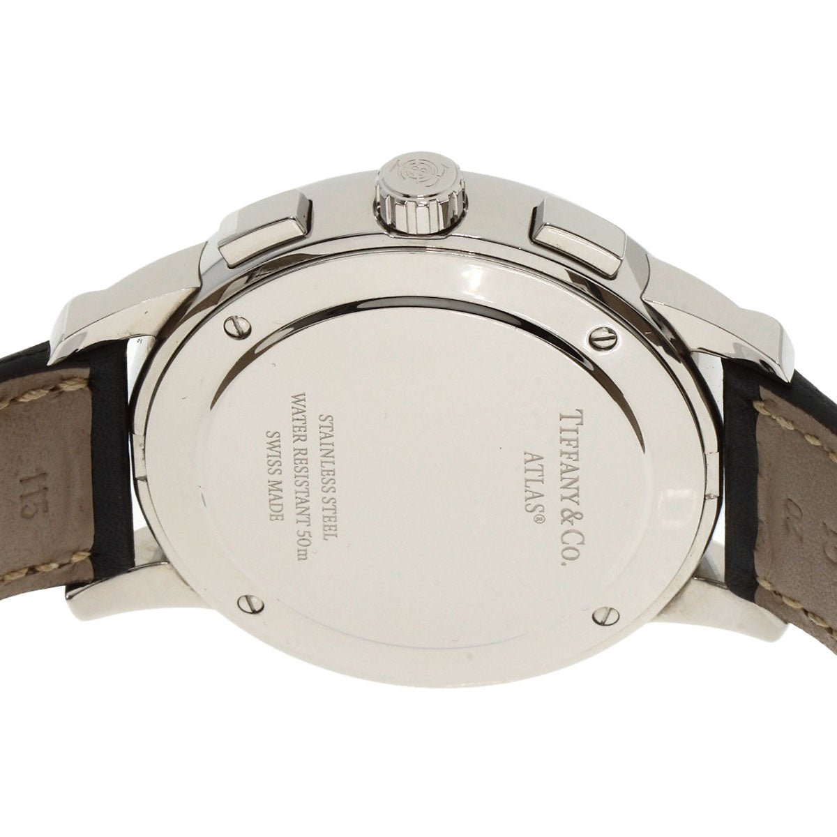 TIFFANY&Co. Atlas Dome Chronograph Watches Stainless Steel/Leather mens