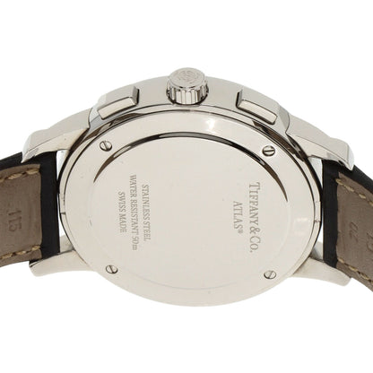 TIFFANY&Co. Atlas Dome Chronograph Watches Stainless Steel/Leather mens