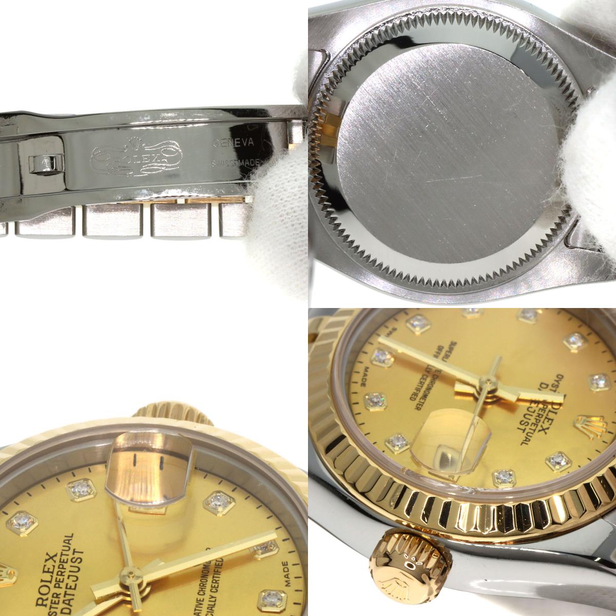 ROLEX DATEJUST 10P Diamond Watches 179173NG Stainless Steel/SSxK18YG Ladies