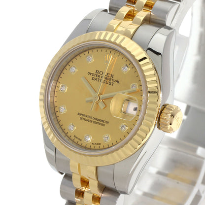 ROLEX DATEJUST 10P Diamond Watches 179173NG Stainless Steel/SSxK18YG Ladies