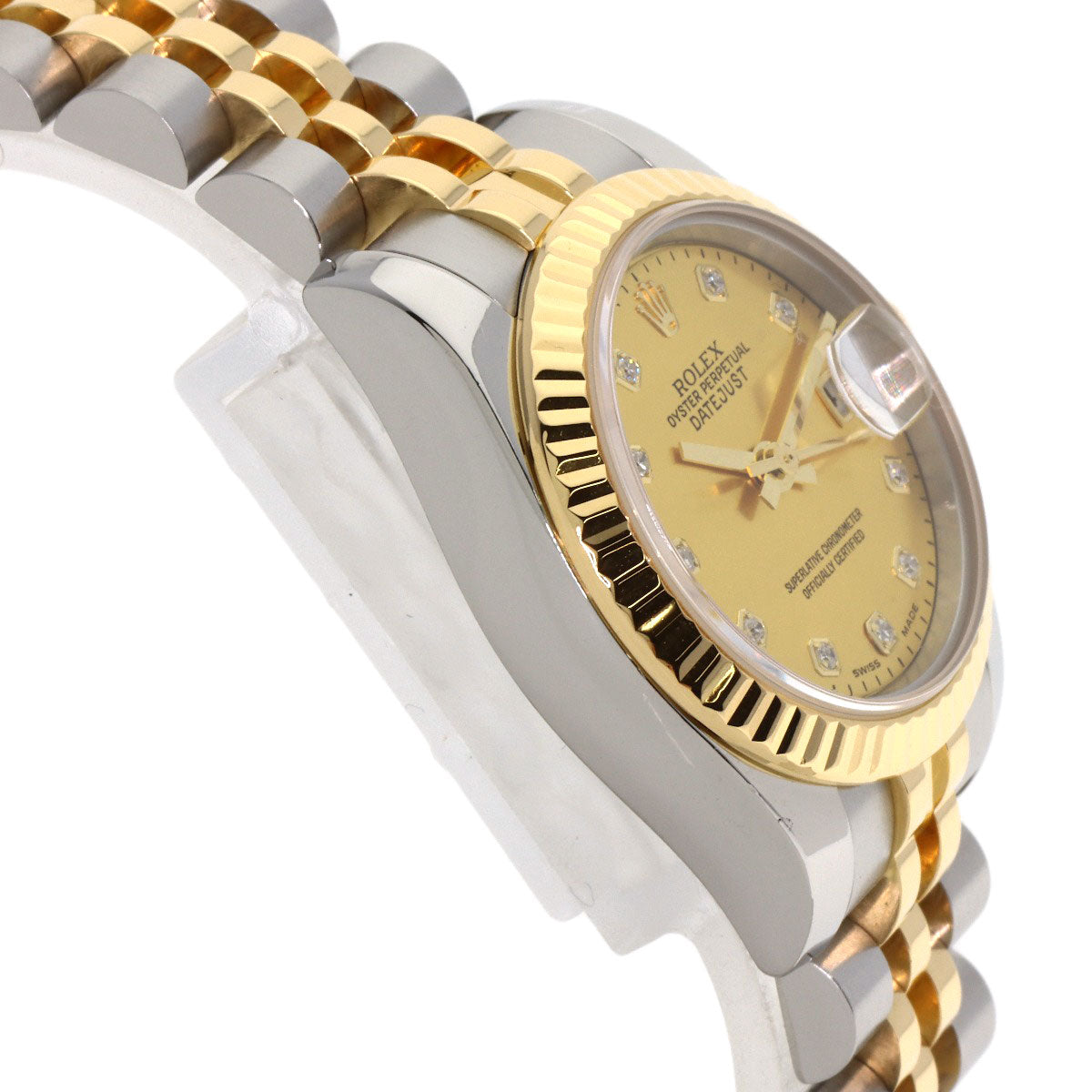 ROLEX DATEJUST 10P Diamond Watches 179173NG Stainless Steel/SSxK18YG Ladies