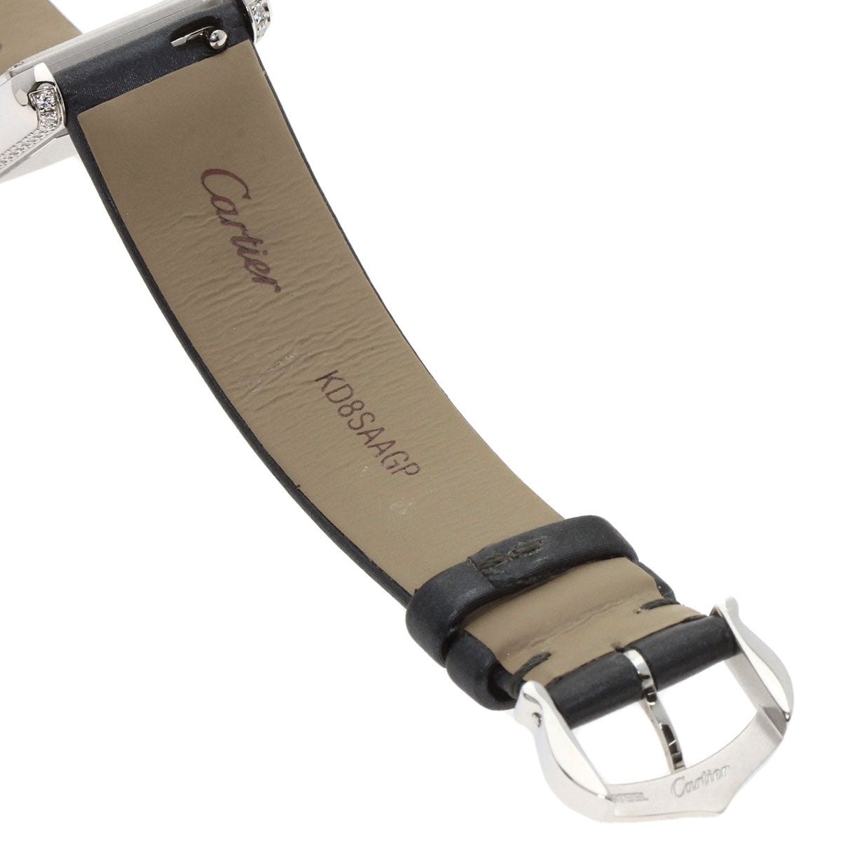 CARTIER Tank Must de Cartier SM Watches W4TA0016 Stainless Steel/Leather Ladies