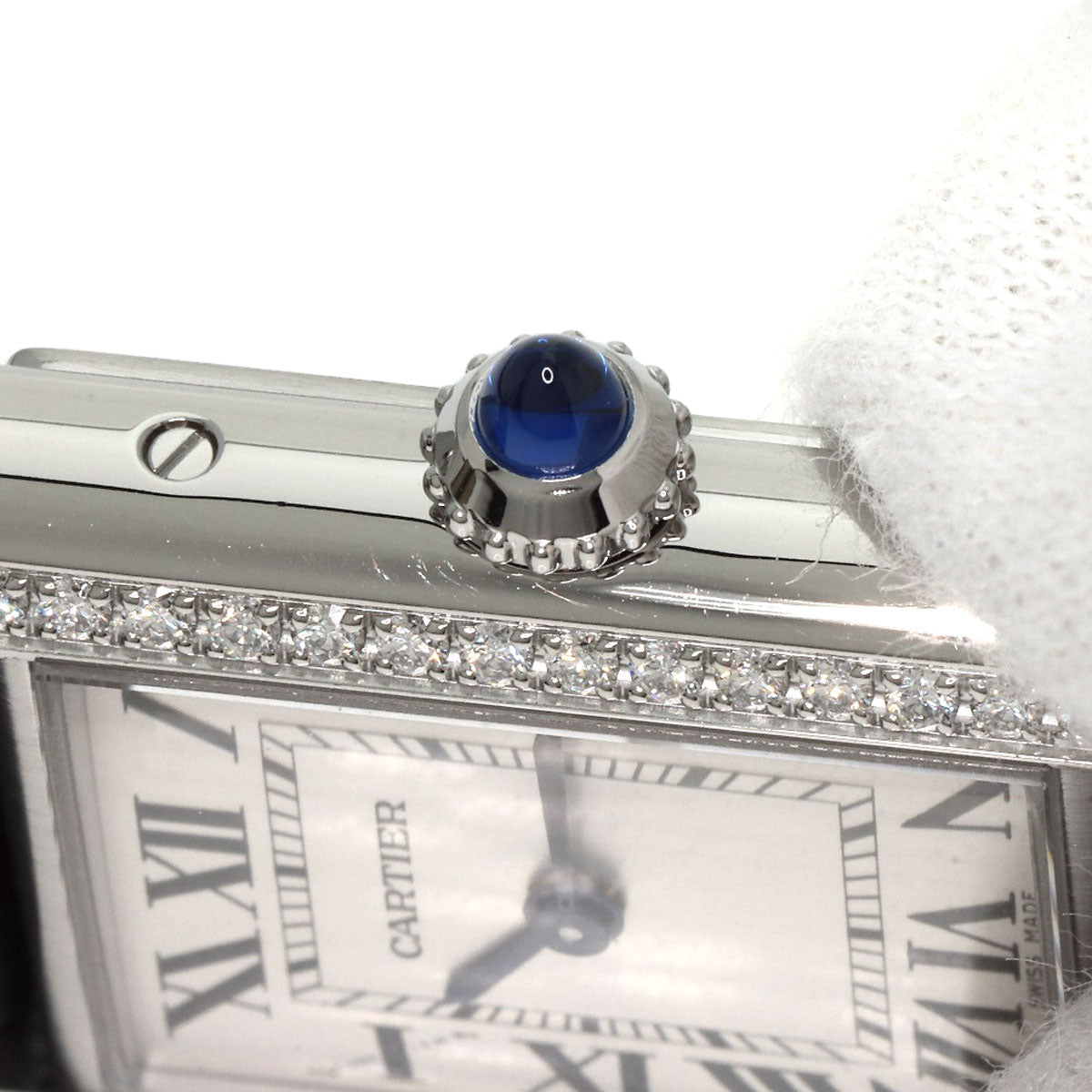 CARTIER Tank Must de Cartier SM Watches W4TA0016 Stainless Steel/Leather Ladies