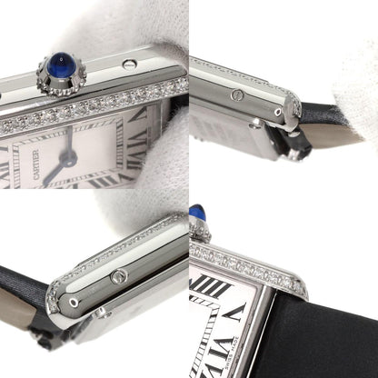 CARTIER Tank Must de Cartier SM Watches W4TA0016 Stainless Steel/Leather Ladies