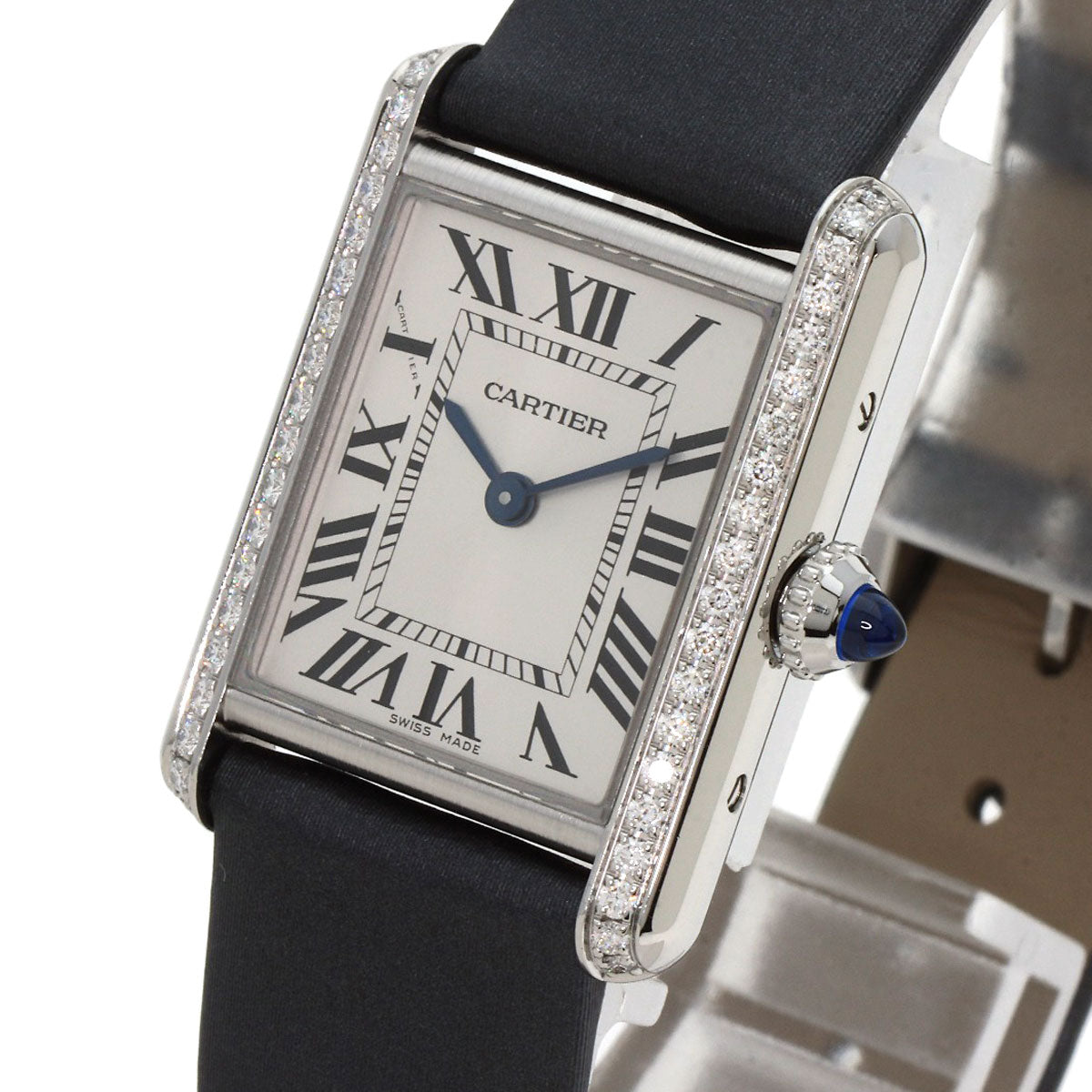 CARTIER Tank Must de Cartier SM Watches W4TA0016 Stainless Steel/Leather Ladies